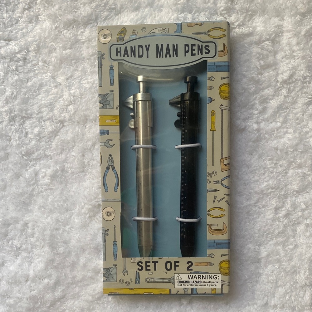 Eccolo Handy Man Pens - Silver and Black